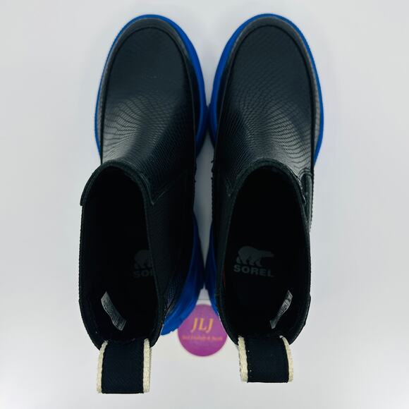 Sorel Women's Brex Chelsea Waterproof Boots Black/Cobalt NL4303-011 Size 5 - Picture 9 of 11